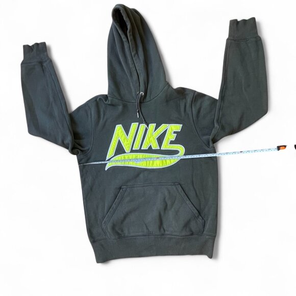 Nike Hunter Green Hoodie – Tennis Ball Green Appliqué Logo, Men’s Size Small - Picture 8 of 14